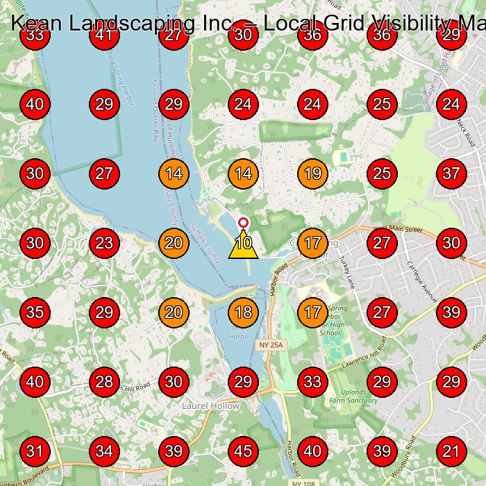Kean Landscaping Inc. GeoGrid visibility map for Landscape Designer in None